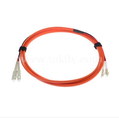 SC-UPC - LC-UPC OM1 デュプレックス フラットツイン光ファイバーパッチコード 2.0mm オレンジ マルチモード光ジャンパーケーブル