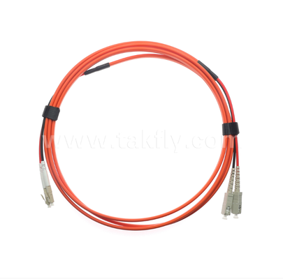 SC-UPC - LC-UPC OM1 デュプレックス フラットツイン光ファイバーパッチコード 2.0mm オレンジ マルチモード光ジャンパーケーブル