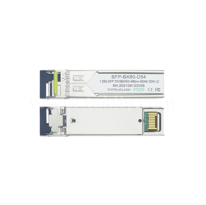 80km SFP BiDiトランシーバー – 1.25G/1.063Gデュアルレート、1490nm DFB、PIN、LC simplex、産業用温度対応