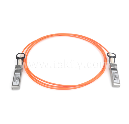 10G SFP+アクティブ光学ケーブル (AOC) OM3で300m,850nm VCSEL,低電力 <0.35W/端,SFP+からSFP+短距離インターコネクト