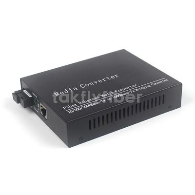 ギガビットWDM SM 1310nm 1550nm 10/100/1000M Bidi 20KM SC媒体のコンバーター