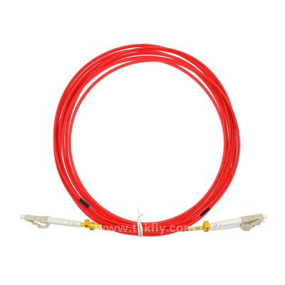 LCの二重LSZH繊維のパッチ・コードの赤い色OM2 50/125nm