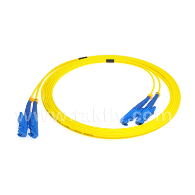 E2000-E2000 SM G657A2の光ファイバケーブル黄色いLSZH Zipcordの電気通信の標準