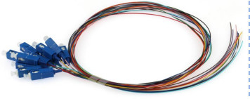 SC UPC 0.9mm 12 カラー光ファイバー ピンクテイル シンプレックス SM G652D 2M