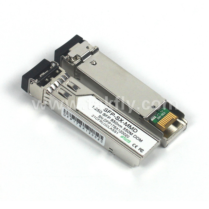 1.25G SFP 850NM 550M MMF DDM LC CISCO JUNIPER HUAWEI コンパティブル SFP オプティカルトランシーバーモジュール
