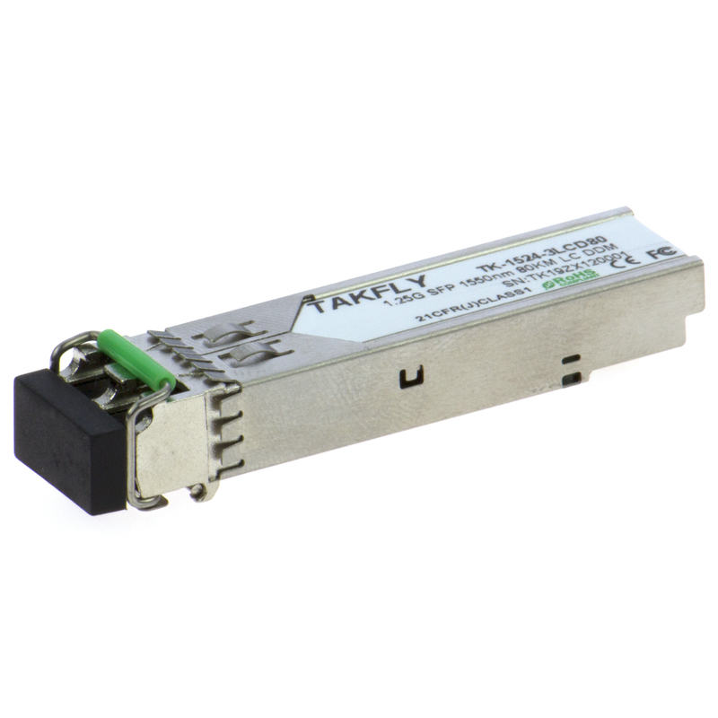 1.25G SFP 1550nm 80KM SMF DDM LC CISCO JUNIPER HUAWEI コンパティブル オプティカルトランシーバー モジュール 受信機感度 -26dBm