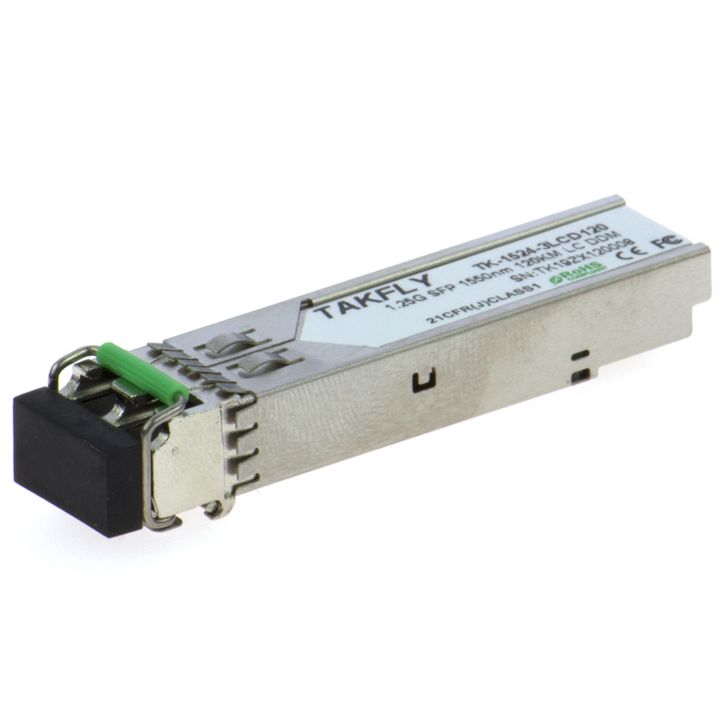 1.25G SFP 1550nm 120KM SMF DDM LC CISCO JUNIPER HUAWEI 互換性のあるSFP オプティカルトランシーバーモジュール
