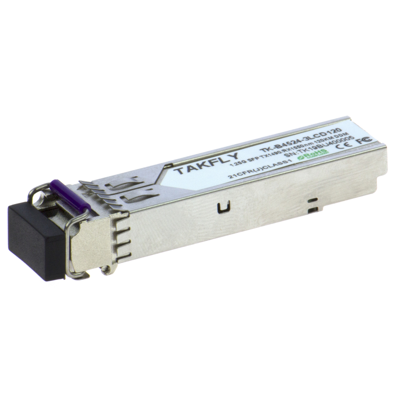 1.25G SFP BIDIトランシーバー Tx1490/Rx1550nm 120KM SMF DDM LC CISCO JUNIPER HUAWEI コンパティブル