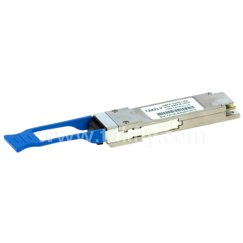 クライアント側 100Gbps 10KM QSFP28 LR4 と DDM トランシーバー 高電力ファイバー 長さ 1m テレコム接続