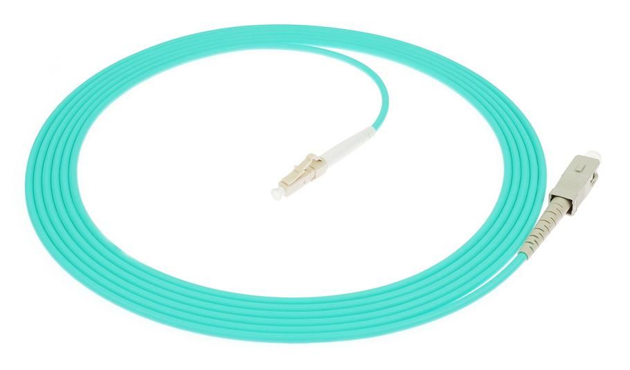 LC-SC Simplex Fiber Optic Patch Cord PVC/LSZH/TPU SM/MM