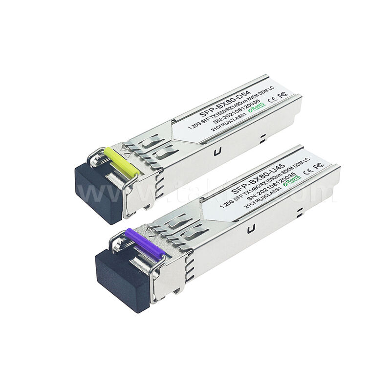 SFP 1.25gbps 80km LC Reach Tx1490nm/Rx1550nm データセンター FTTX用のバイダイレクト光学トランシーバー