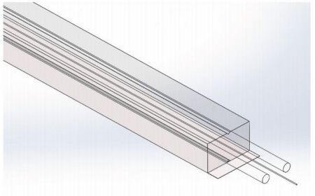 フラット粘着透明FTTHドロップGJXFH SM G657A2またはSM G657AB3