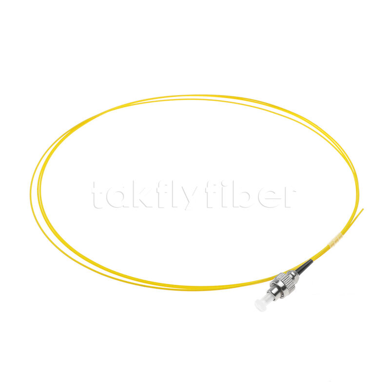 FC シンプレックス光ピグテール – シングルモード 9/125μm、長さ 1m/2m/3m、0.9mm/2.0mm/3.0mm、PVC/LSZH ジャケット