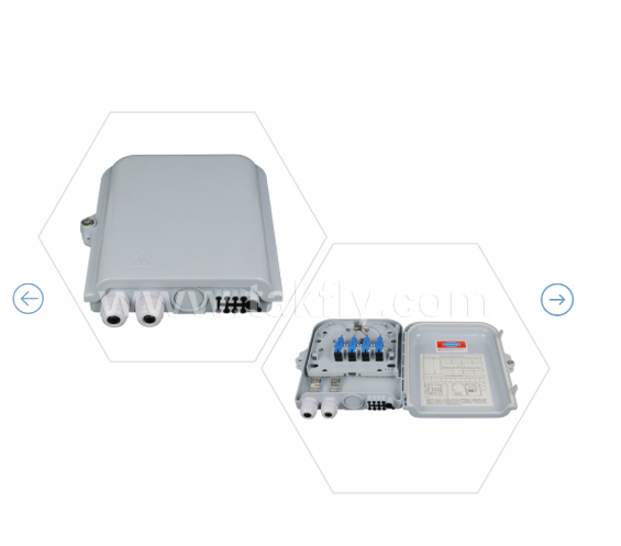 8 PCS SC/UPC SM SX アダプタとピグテールが完全に取り付けられた FTKS-1805-8E 終端ボックス