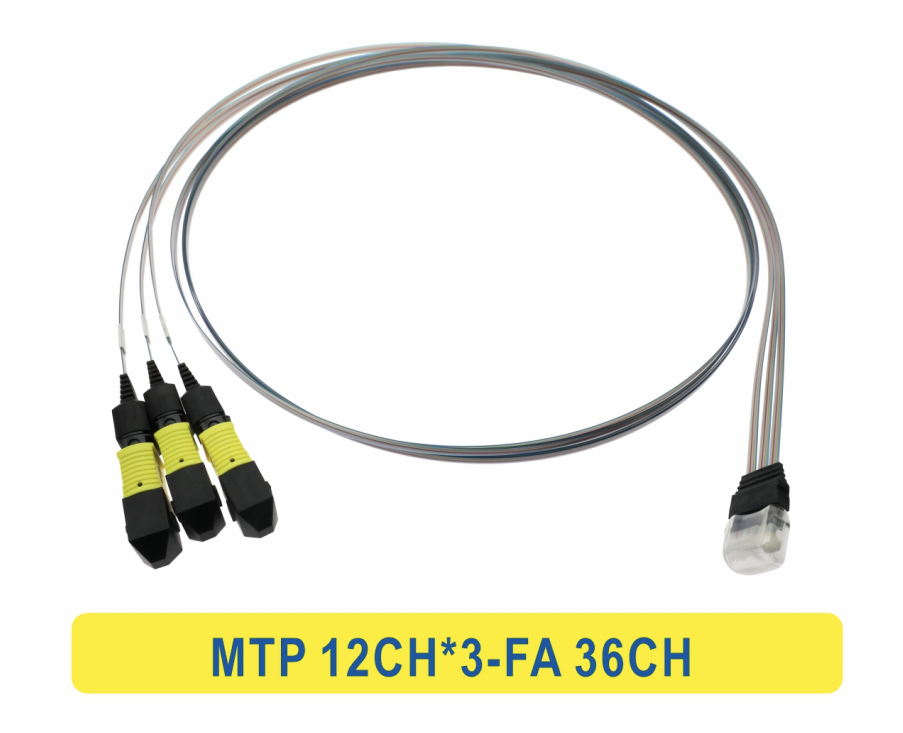 3*12F MTP から 36CH FA ファイバーアレイ ファイバーオプティックパッチコードケーブル