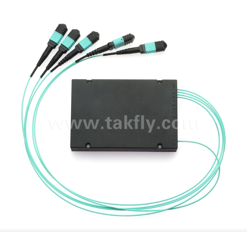 1×4 MPO/MTP OM3 PLCスプリッタ 高密度多光ファイバースプリッタ データセンター用