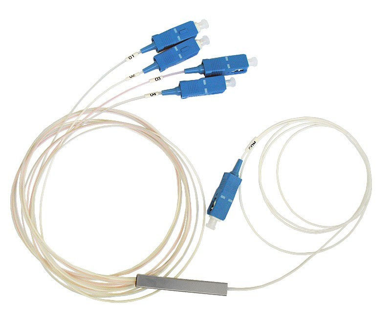1 から 4 低 Pdl 光ファイバー Plc スプリッタ Sc / Upc / Apc コネクタタイプ