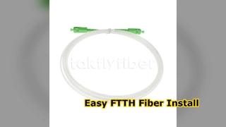 FTTH 2.0*3.0mm透明で目に見えない屋内光ファイバパッチコードSCAPCからSCAPC